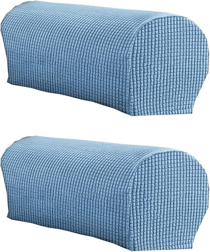 Miniatura 1 de Juego de 2 fundas para reposabrazos de sofá, funda elástica suave para sillas, sofás reclinables, fundas para brazos, fundas protectoras para