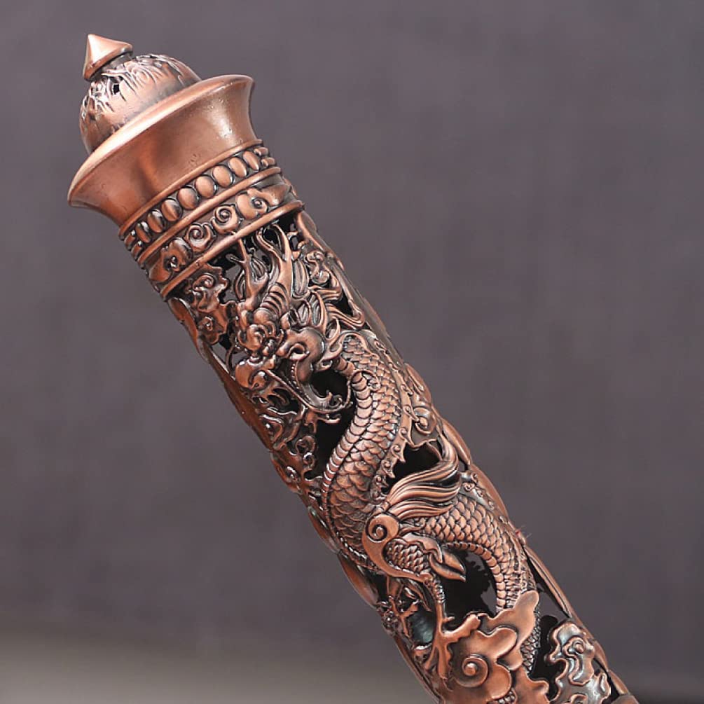 Amazon｜香炉 Archaize 縦型香炉 仏心経 龍 鳳凰柱 金属糸 お香 