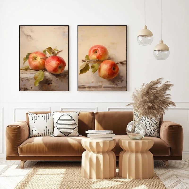 Impression sur toile nature morte | Tableau fruits vintage 70 x 100 cm