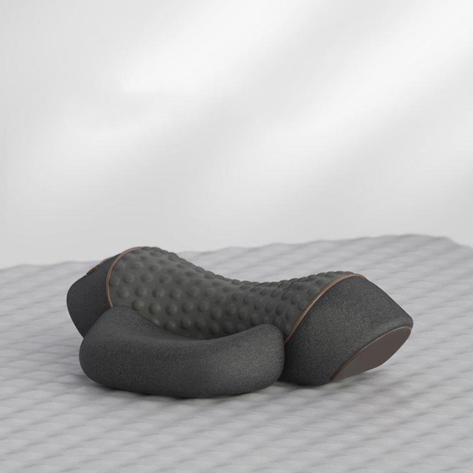 Almohada portátil de espuma viscoelástica, masajeador 3 en 1 para cuello y hombros,almohada masajeadora de espalda.para usar en casa y fuera de ella. (Disponible en versiones estándar y de masaje).