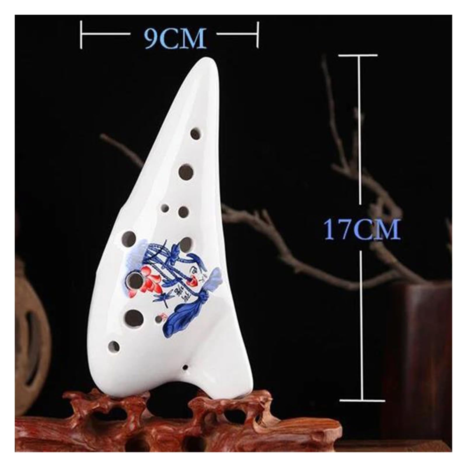 Ocarina Professionale Ocarina Edge-on A 12 Fori Ocarina Con Flauto Alto C Tipo Verticale Ocarina Del Tempo Fatta A Mano Ocarina A 12 Fori(Pattern 3)