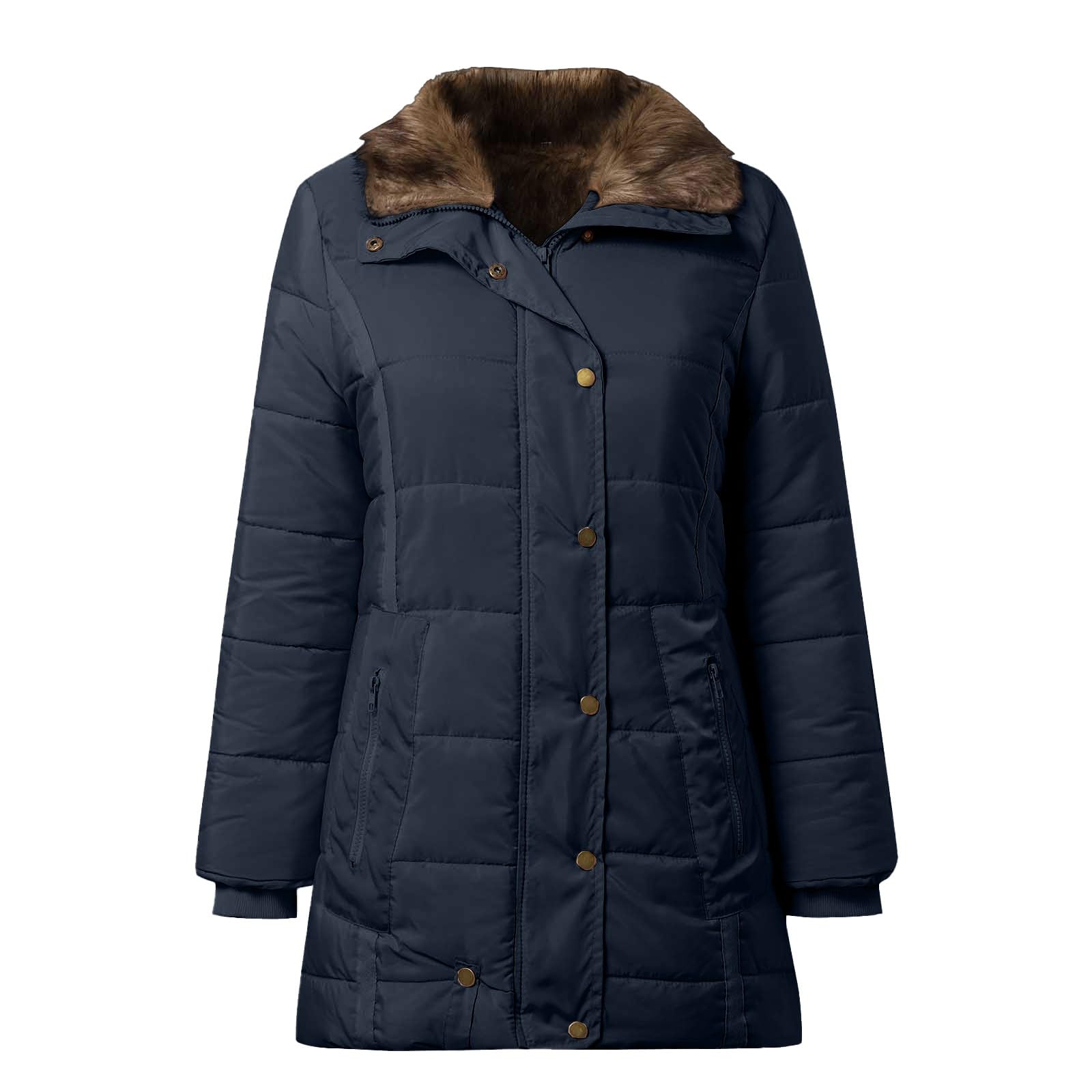 Giacca Autunno Piumini da Donna, Cappotti da Donna, Trench Lungo con Bottoni, Giacca Calda e Spessa, Soprabito Abbigliamento Esterno con Cappuccio Sera