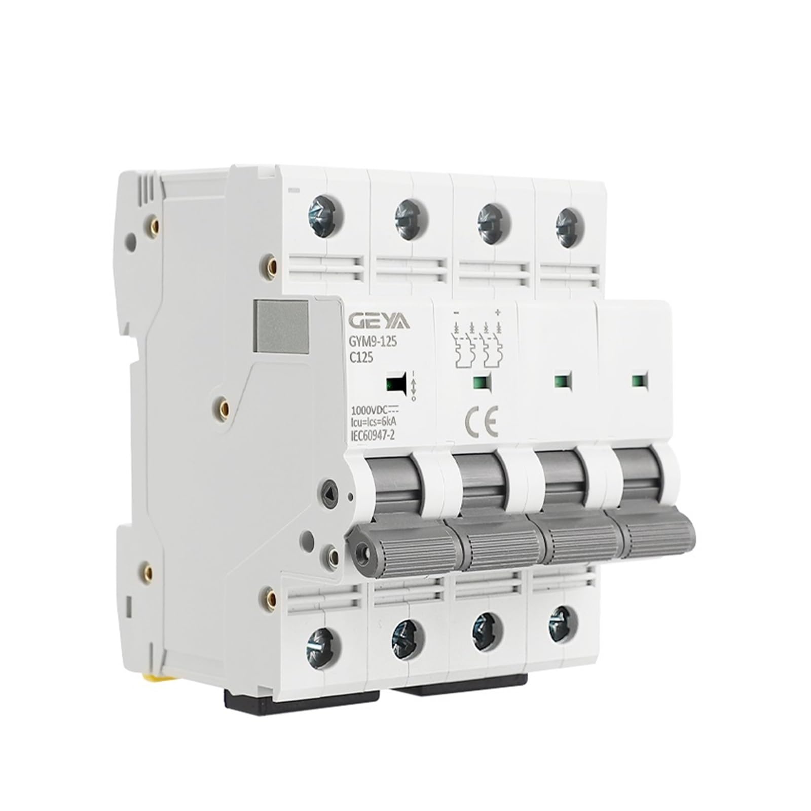 Disjoncteur CC 4P 100A rail DIN pour protection solaire photovoltaïque fiable