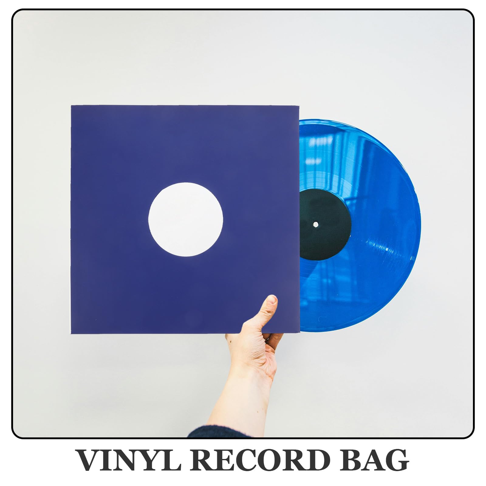 FRCOLOR Custodie Protettive per Dischi in Vinile 12 Pollici Kraft 10 Pezzi Fori per Conservazione