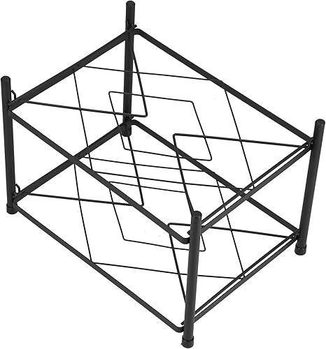 Fydun Multi Layer Pot Rack Independent Pot Rack Rack Kitchen Rice Cooker Cookware Rack 3 Layers Wide Range of Uses (Black Square Pot Rack Second