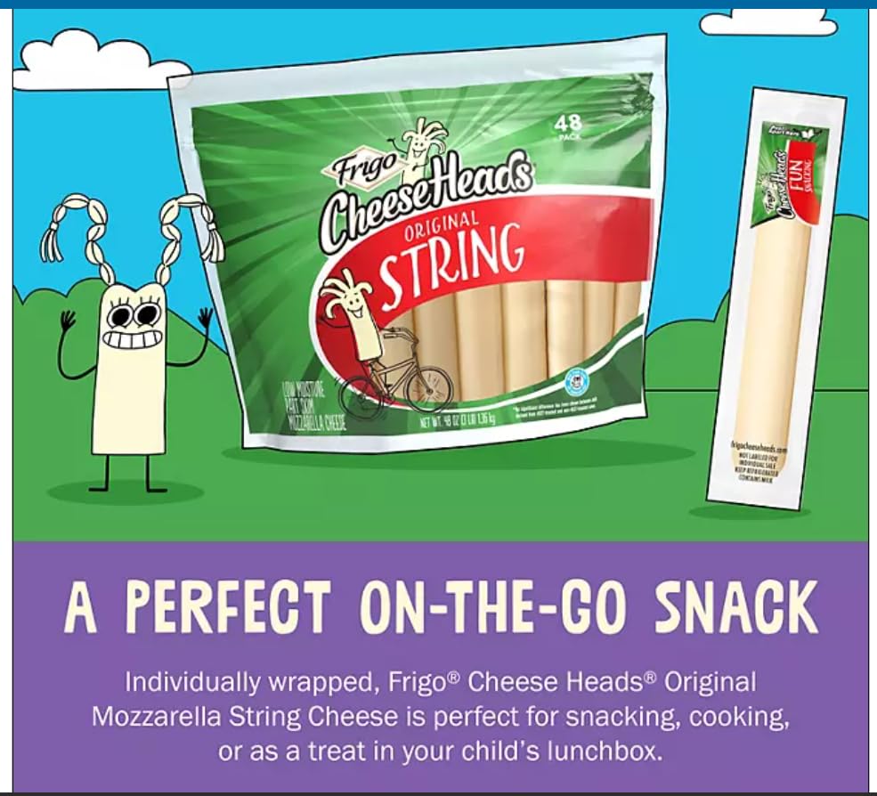 cheese heads String Cheese 1 oz. pkg., 48 ct.