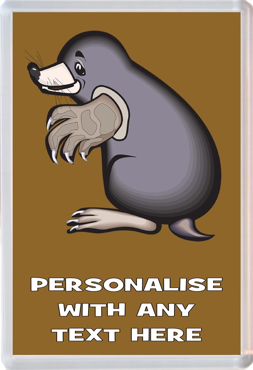Baked Bean Store Multicolor Personalised Mole 96 X 67Mm Jumbo Fridge Magnet - Any Text/Name