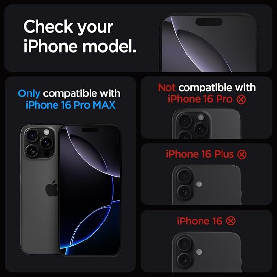 Spigen iPhone 16 Pro Max ile Uyumlu MagSafe Cam Ekran Koruyuculu Kılıf Ultra Hybrid Mag Fit + GLAS.tR EZ Fit HD Beyaz - ACS08141 (Spigen TR Garantili)