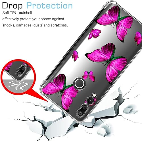 Miniatura 7 de Yerebel Funda para Huawei Y9 Prime 2019 STK-L21 Linda funda, transparente y flexible parachoques TPU funda de silicona de goma suave para Huawei Y9