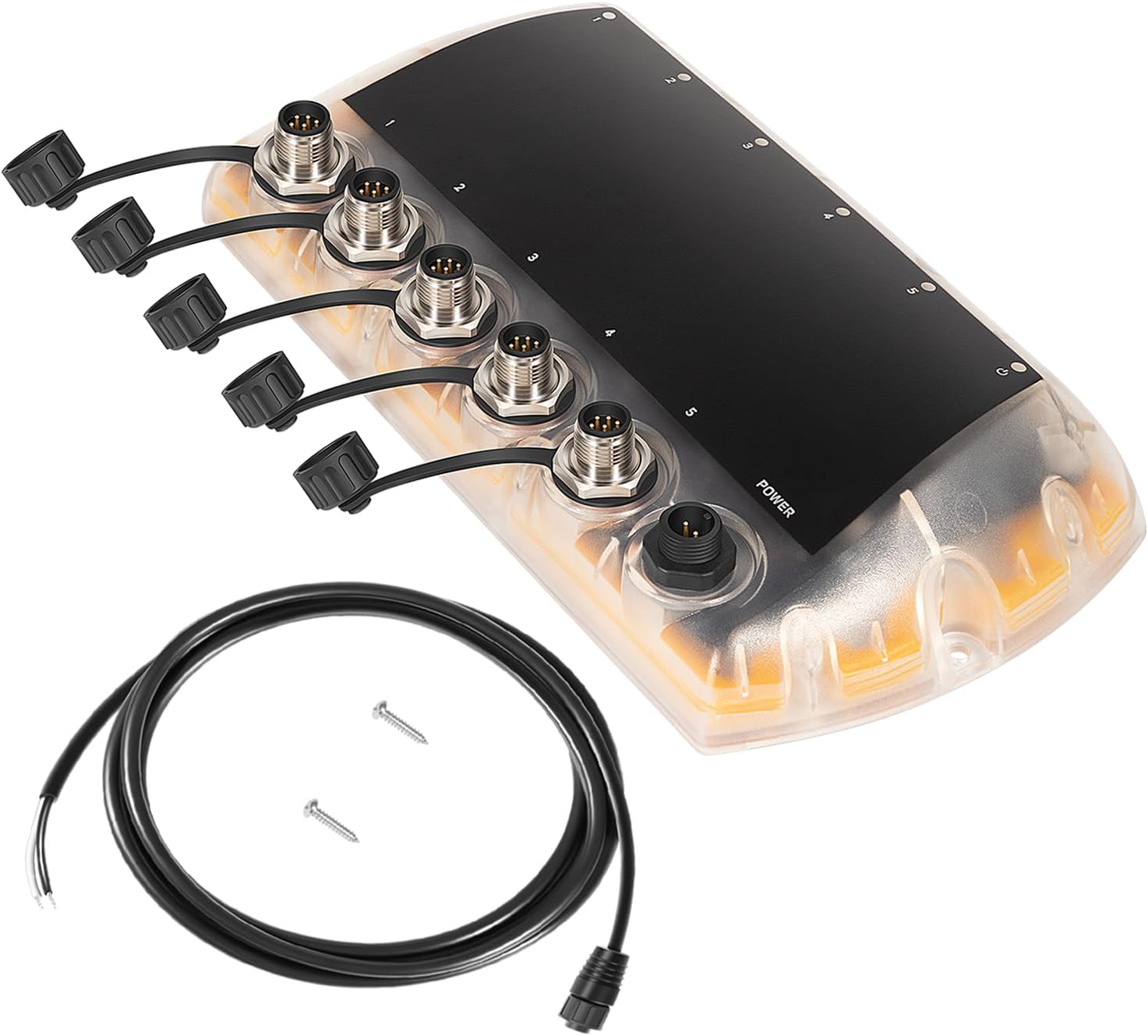 411850-1 AS ETH 5PGL Ethernet Switch for Humminbird - 5 Port Ethernet Switch -With Power Cable -Connecting Fish Finders,Radar, MEGA Live Imaging,Trolling Motor & GPS - Connect 5 Devices & Expand to 20