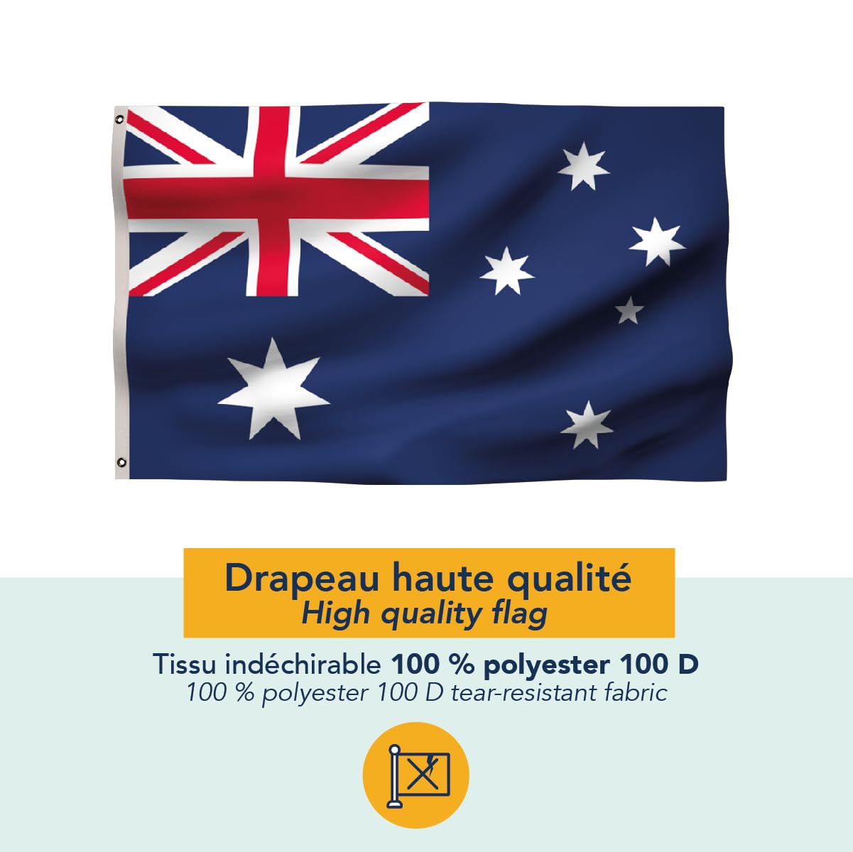 Drapeau en Polyethylène AUSTRALIE par Sachet de 10 - Achat en ligne