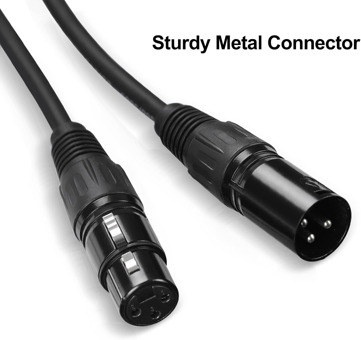 10ft DMX Cable, 4 Pack 3m DMX Light Cables DMX Wires, 3-Pin XLR Male to Female Stage Signal Cable with Metal Connectors for DMX512 Stage & DJ Lighting fixtures