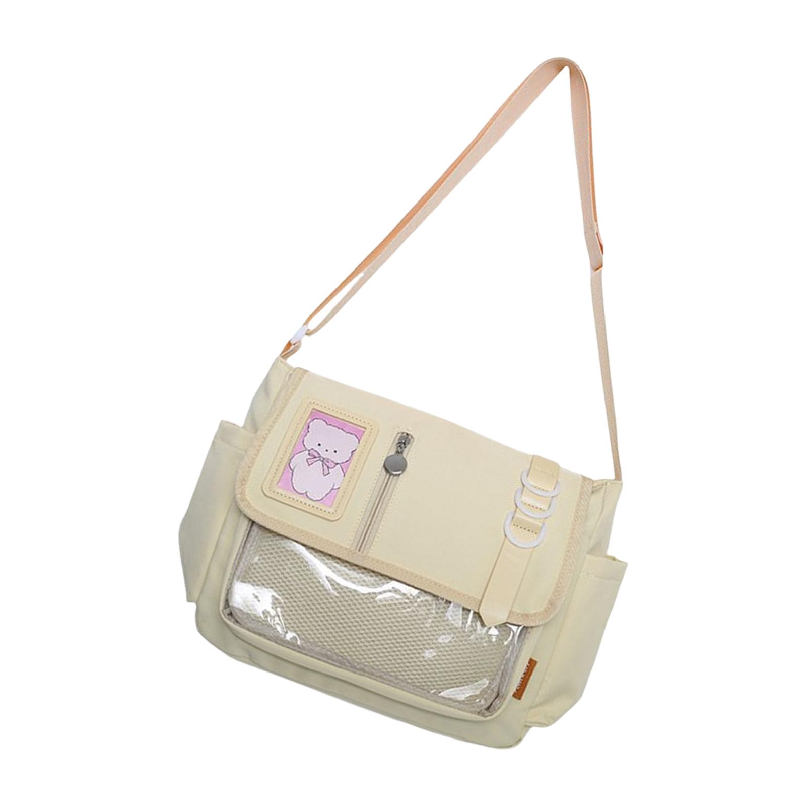 Yanwuwa Girls Yellow Lovely Itabag Clear Crossbody Bag Fashion Shoulder Bag Commuting Japanese Styles Messengers For Daily Lovely Itabag