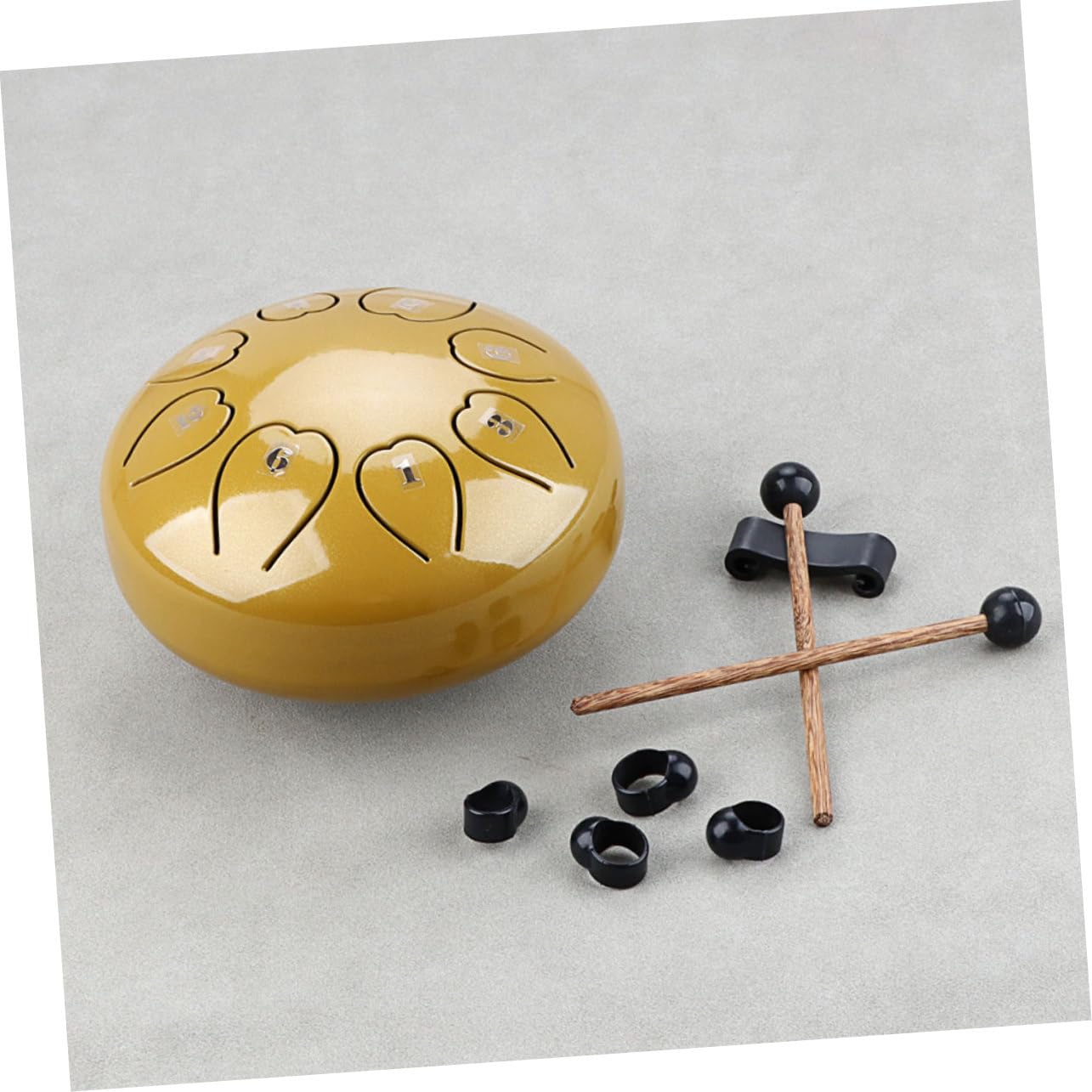 Lengüeta Metálico Grande Instrumento Percusión Portátil para Yoga Educación y Presentes Sonido y Duradero Incluye Mallets para Adultos