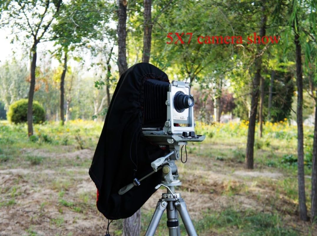 FotoHigh Dark Cloth Focus Hood for 4×5 5×7 120 Camera Large Format Barrel 60cm Long