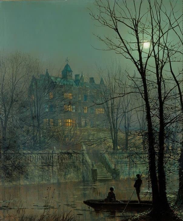 Toile peinture murale Grimshaw Knostrop Old Hall Leeds 60x90cm décoration salon