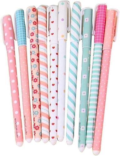 Lindos bolígrafos de dibujos animados frescos y encantadores coloridos para escribir suavemente, diario para amigos (multicolor, 10 unidades)