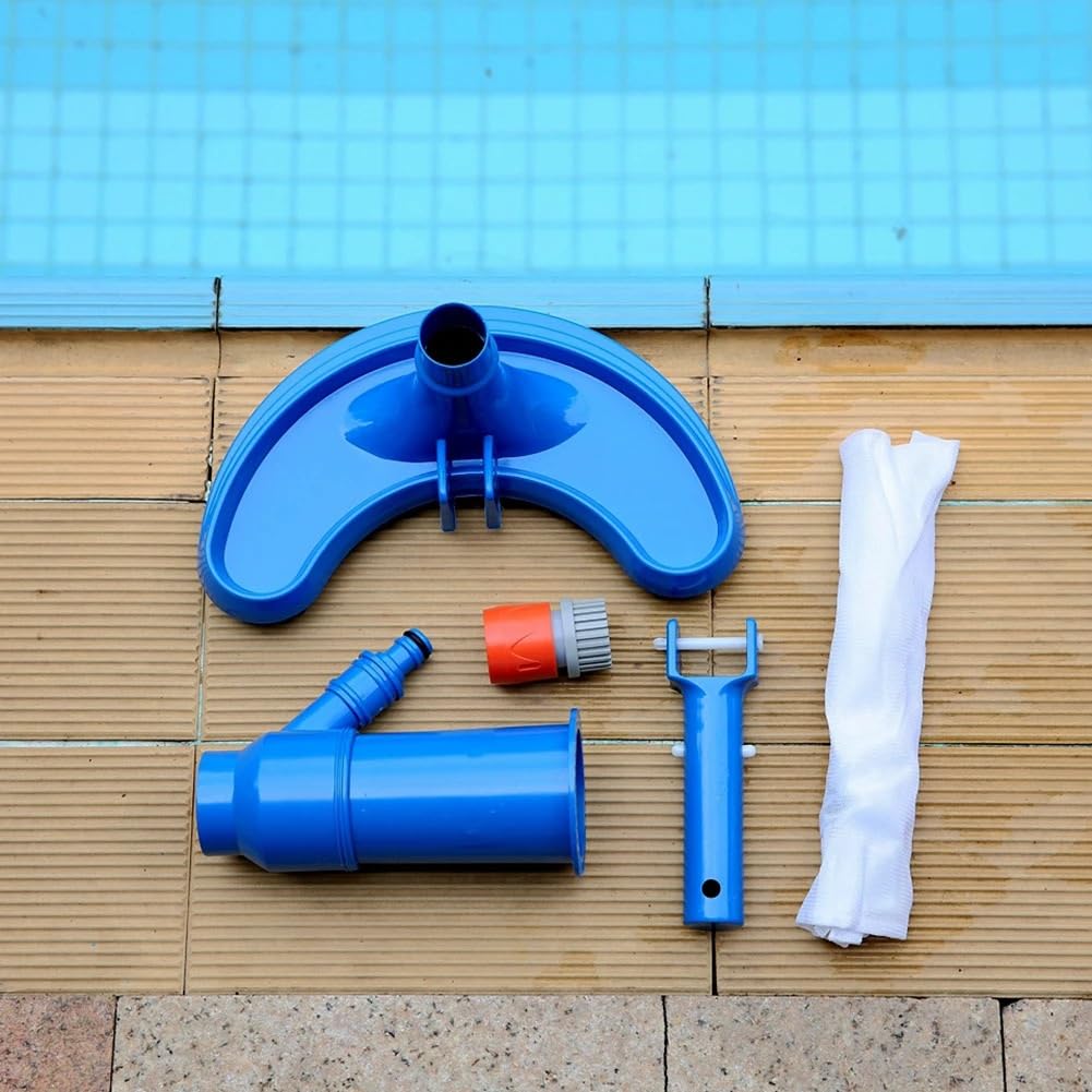 Kit Limpieza Piscina Pool maintenance kit Kit de limpieza por aspiración para piscinas Limpiador de fondo de piscinas Red de limpieza de filtros de piscina Skimmer Herramienta para piscinas(No Handle)