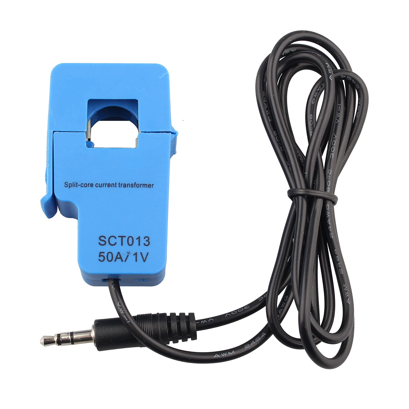 SCT-013-000 Non-Invasive AC Current Sensor Split Core Transformer 50A 1V for Arduino Project, SCT013-000 Non-invasive Split Core Current Transformer Sensor (50A 1V)