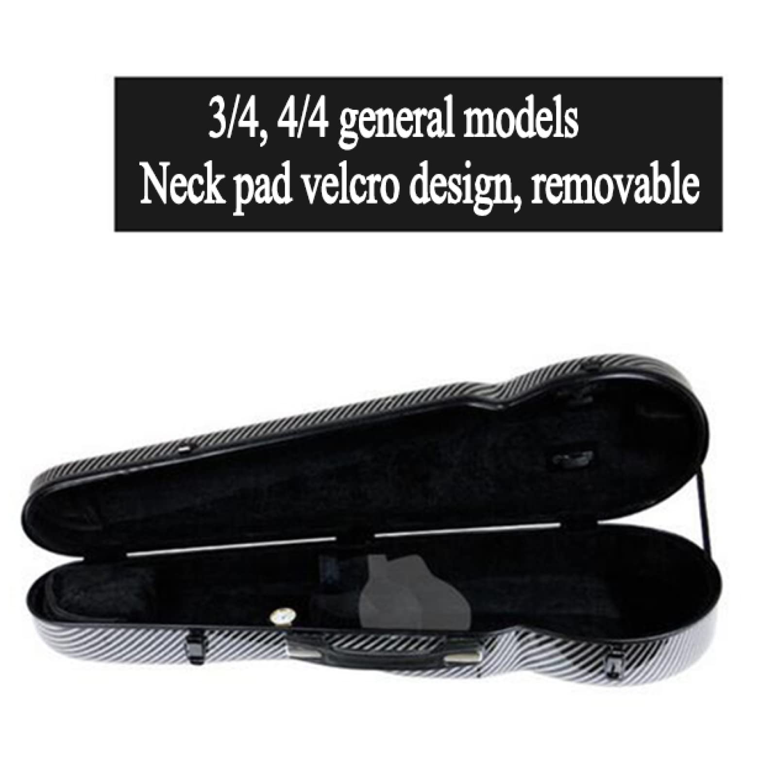 Custodia Rigida per Violino 3/4, 4/4, con Igrometro Custodia Professionale per Violino Robusta Fibra di Carbonio Mista Super Leggera con Cinghie per Zaino,Pink
