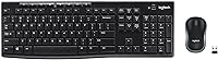 Logitech MK270 Wireless Keyboard Mouse Combo - 2.4GHz, 36-Month Battery, Spill-Resistant, 8 Hotkeys for PC Laptop Windows - Black