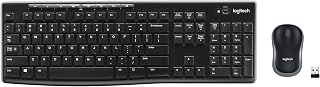 Logitech MK270 Wireless Keyboard Mouse Combo - 36-Month Battery, Spill-Resistant, 2.4GHz, 8 Hotkeys, Compact Ambidextrous Mouse for PC Laptop
