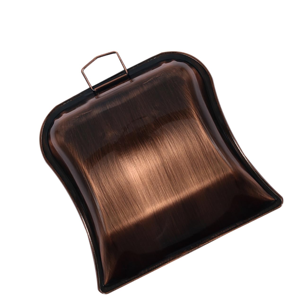 PRETYZOOM Jumbo Dust Pan Red Bronze Heavy Duty Metal with Hanging Hook Ideal for Household Industrial and Table Cleaning
