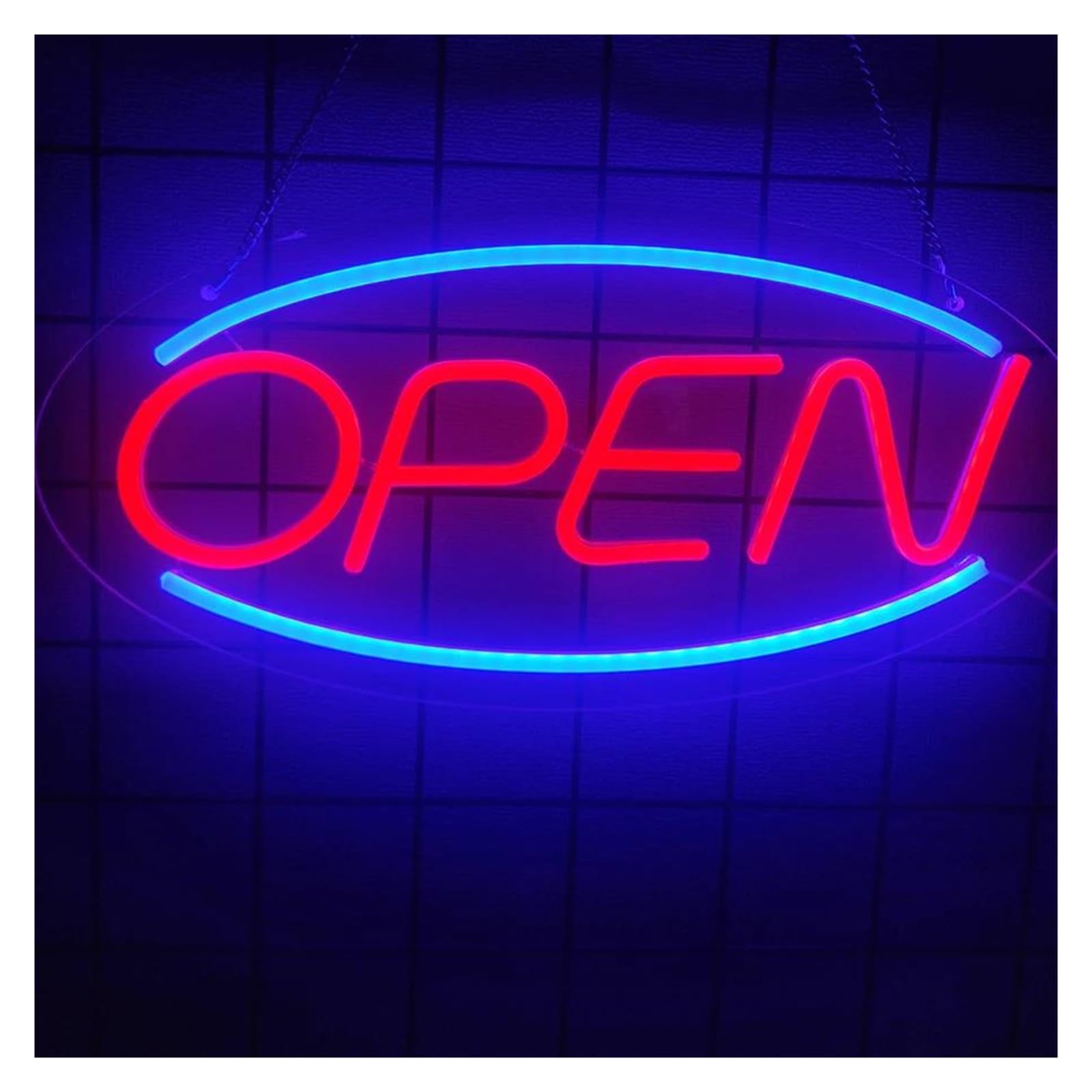 LEMST Sign Lamp Open Neon Sign for Restaurant Shop Bar Flower Shops Cafe Salon Business Open Light Decor Signs Illuminated USB Powered 43cmx21cm
