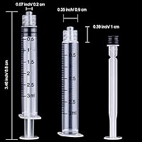Vista 2 de Paquete de 20 jeringa de plástico Luer Lock con medición, sin aguja (3 ml)