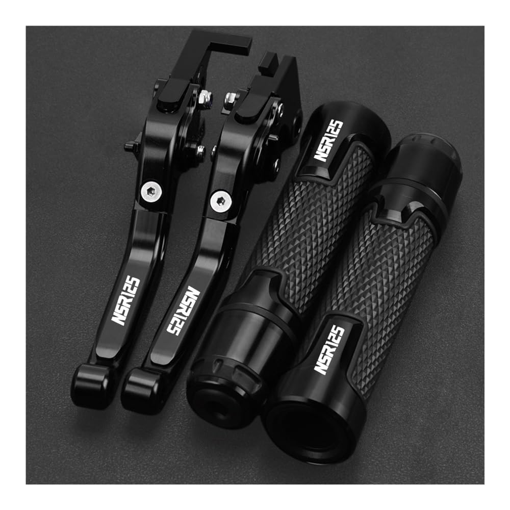 Gfjvcgjru A-Black Motorcycle Brake Clutch Levers For Ho&N&Da Nsr125 Nsr 125 1988 1990 1989 Accessories Motorcycle Extendable Adjustable Brake Clutch Levers Handlebar Grips