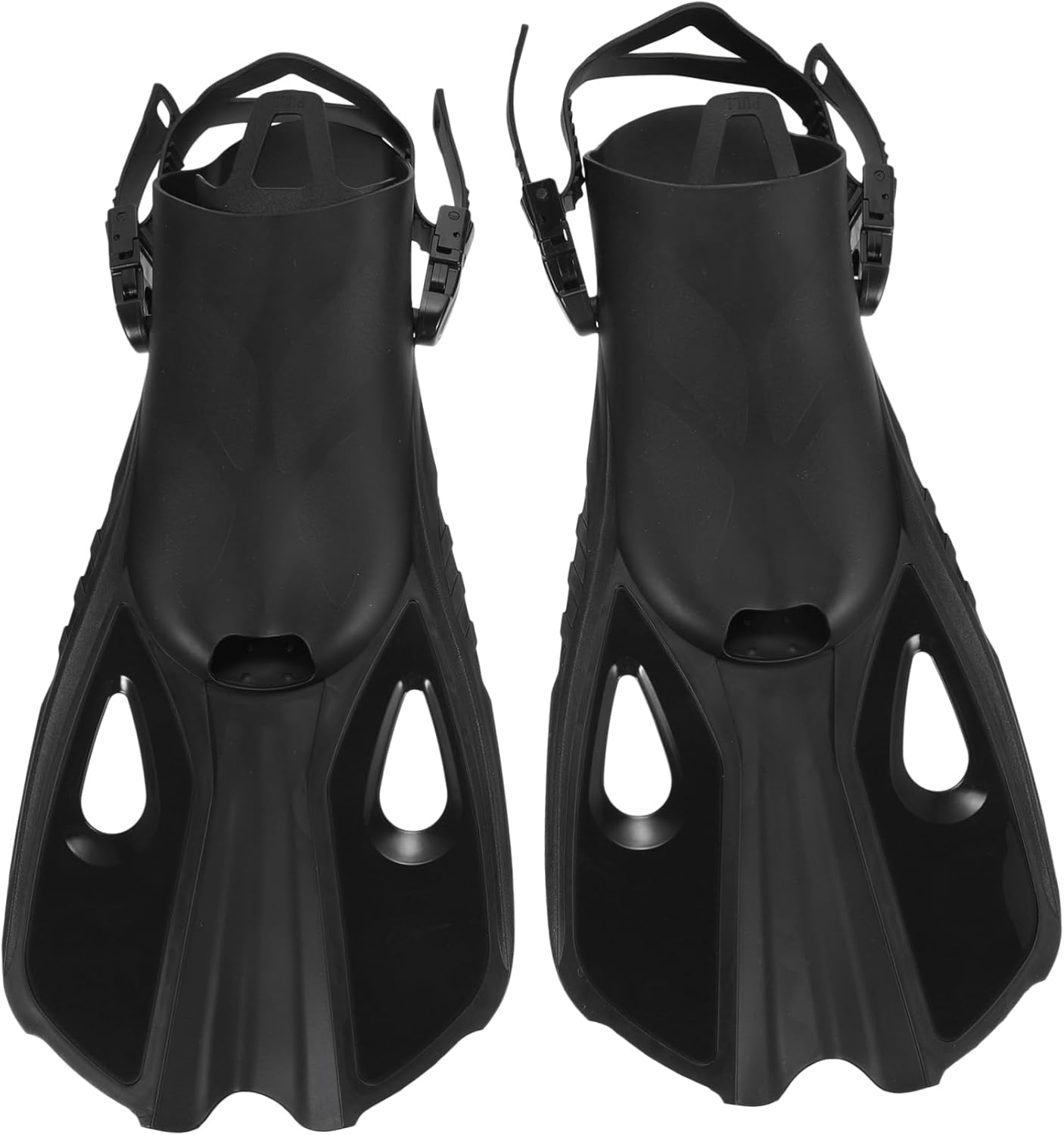 Adjustable Swim Training Fins for Adults Flexible Rubber Swimming Flippers with Quick Release Button Lightweight Comfortable Snorkeling and Diving Gear for Men and Women