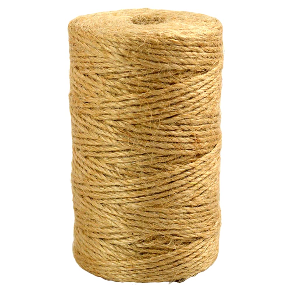 Soladirect Natural Jute Twine, Thin Jute String 2 Mm 2 Ply Jute Rope Garden Twine For Diy Arts Crafts Floristry Bundling Gardening Twine (100 M / 328 Ft)
