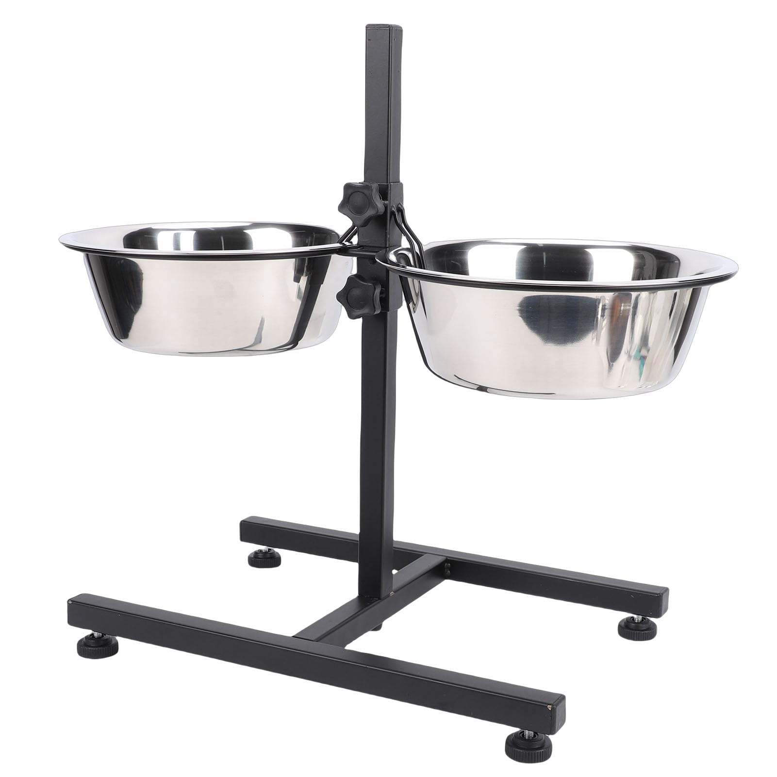 Generic Soporte para Cuencos de Comida para Perros, Estación de Alimentación de Cuencos Dobles de Ajustable, Soporte para Comedero de Agua para Mascotas de Acero Inoxidable, Ideal para Perros