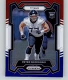 2023 Panini Prizm Prizm Red White Blue #395 Peter Skoronski RC Rookie Titans Football Trading Card