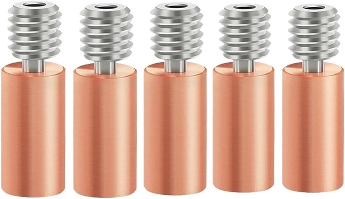5PCS Updated Heat Break for FL-Sun V400 3D Printer Throat Tube Thread Hotend Part Nozzle 1.75mm Copper Titanium Alloy Extruder