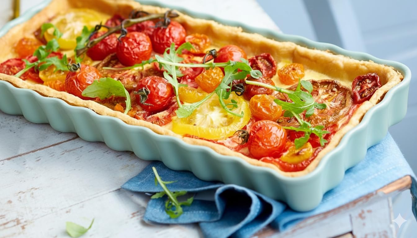 Emile Henry Tourtière Rectangulaire Longue – Céramique Haute Résistance – Cuisson Homogène et Tartes Dorées à Cœur – Coloris Écume – Fabriqué en France