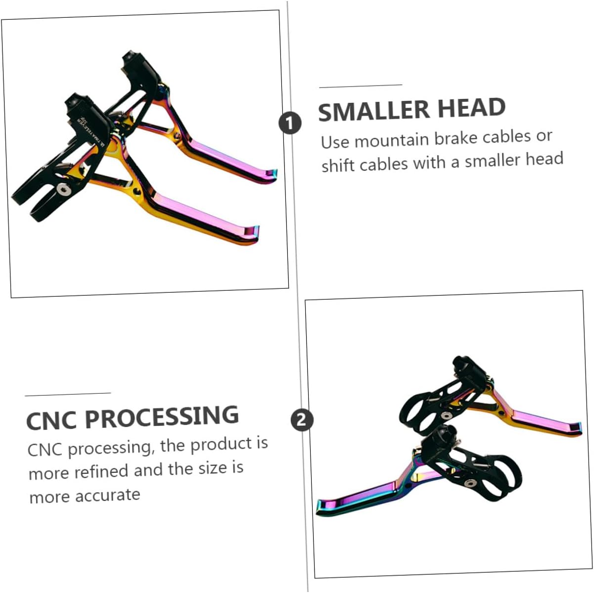 Milisten Aluminum Alloy Bicycle Brake Lever Angled Brake Handle Ultra-Light Hollow Road Bike Brake Handle Replacement for Cycling Parts Accessories