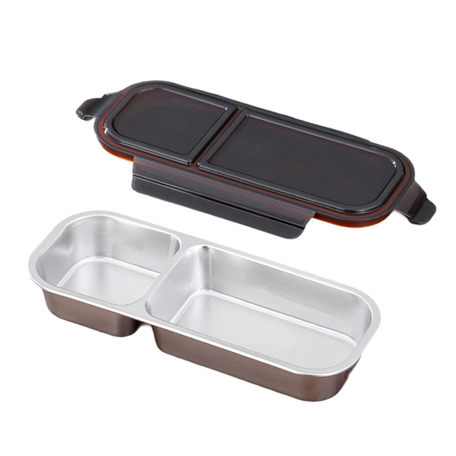 Buxuaaaa Stainless Insulated Lunch with Removable Dividers Box Container Container for Daily Use Camping Hiking Lunch