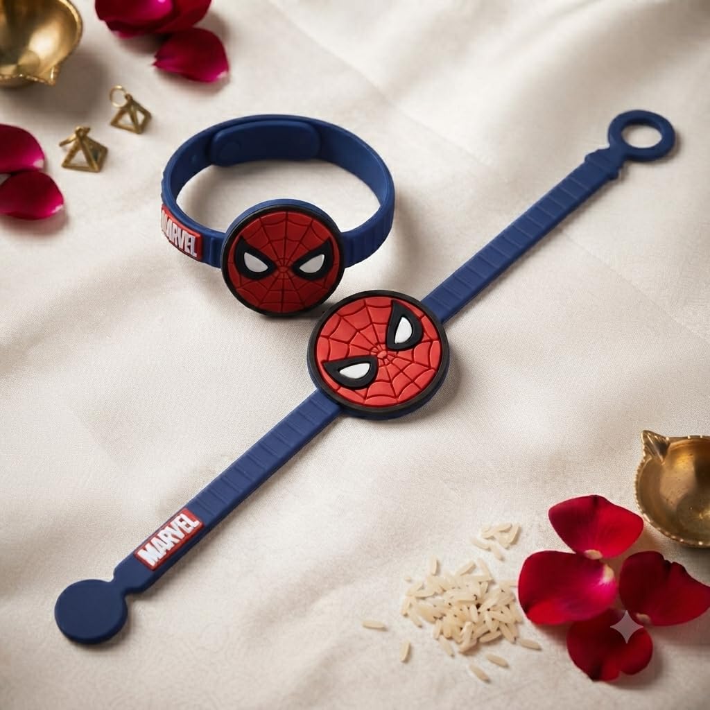 Marvel Spider-Man Logo Silicone Band Rakhi | Officially Licensed | Rakhi for Boys, Bhaiya, Bhai | Raksha Bandhan Gift discount deal