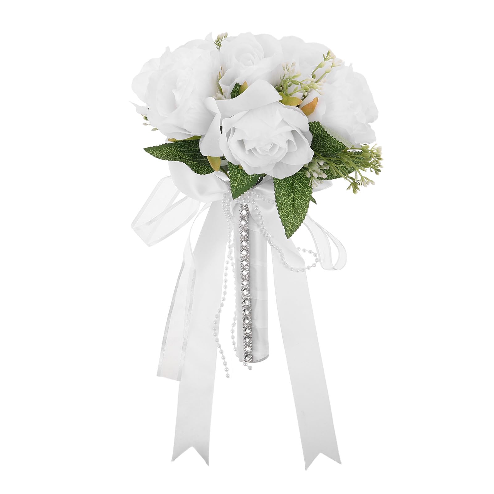Bouquet de mariée blanc en fleurs artificielles à lancer pour cérémonie et fête
