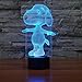Snoopy 3D Lamp Night Light Touch Table Desk Lamps, Elstey 7 Color Changing Lights with Acrylic Flat & ABS Base & USB Charger