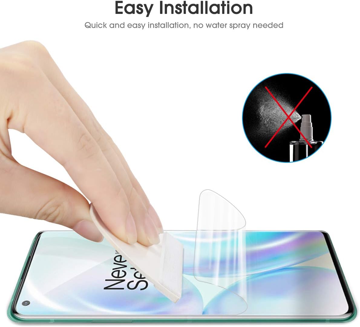 OMOTON [4 Pack Screen Protector for OnePlus 8 Pro - Ultra Clear, High Definition TPU Protective Film for OnePlus 8 Pro 2020 Released [6.78 Inch]