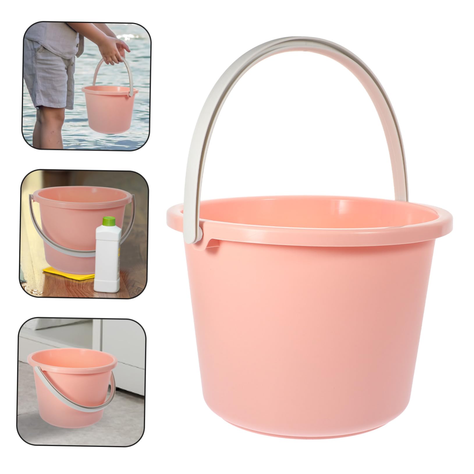 TOPBATHY Secchio per Acqua Domestico in Plastica con Manico Robusto Adatto per Giardinaggio e Bucato Facile da Trasportare e Pulire