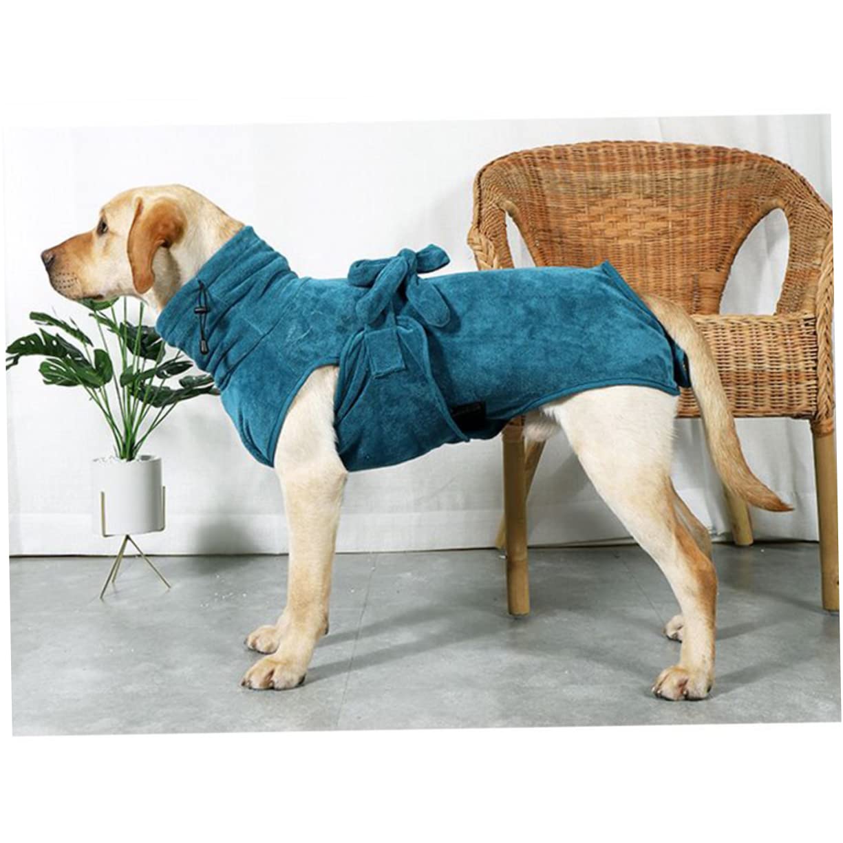 COLLBATH Peignoir De Bain À Séchage Rapide pour Chien Pyjama en Peluche pour Animal De Compagnie