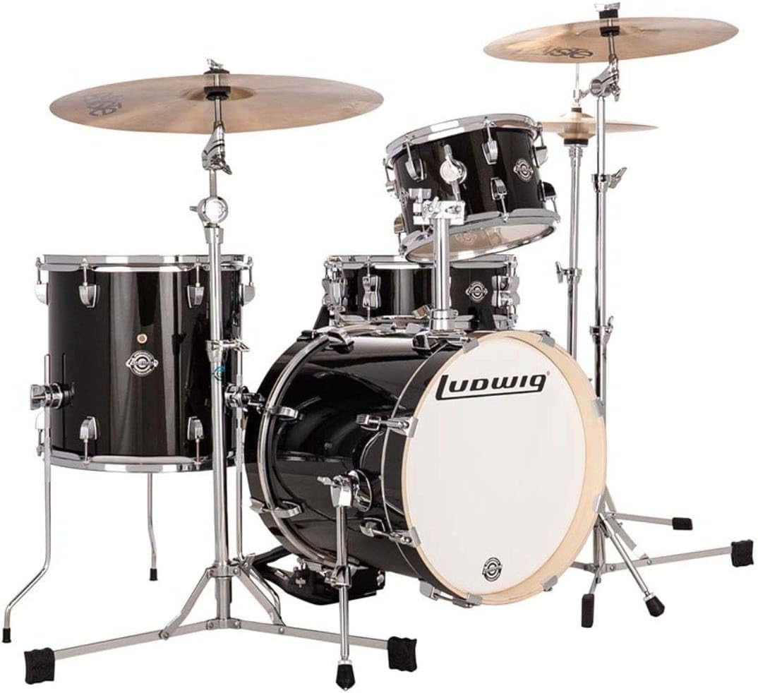 Ludwig Breakbeats By Questlove 4-piece Shell Pack with Snare Drum - Black Sparkle