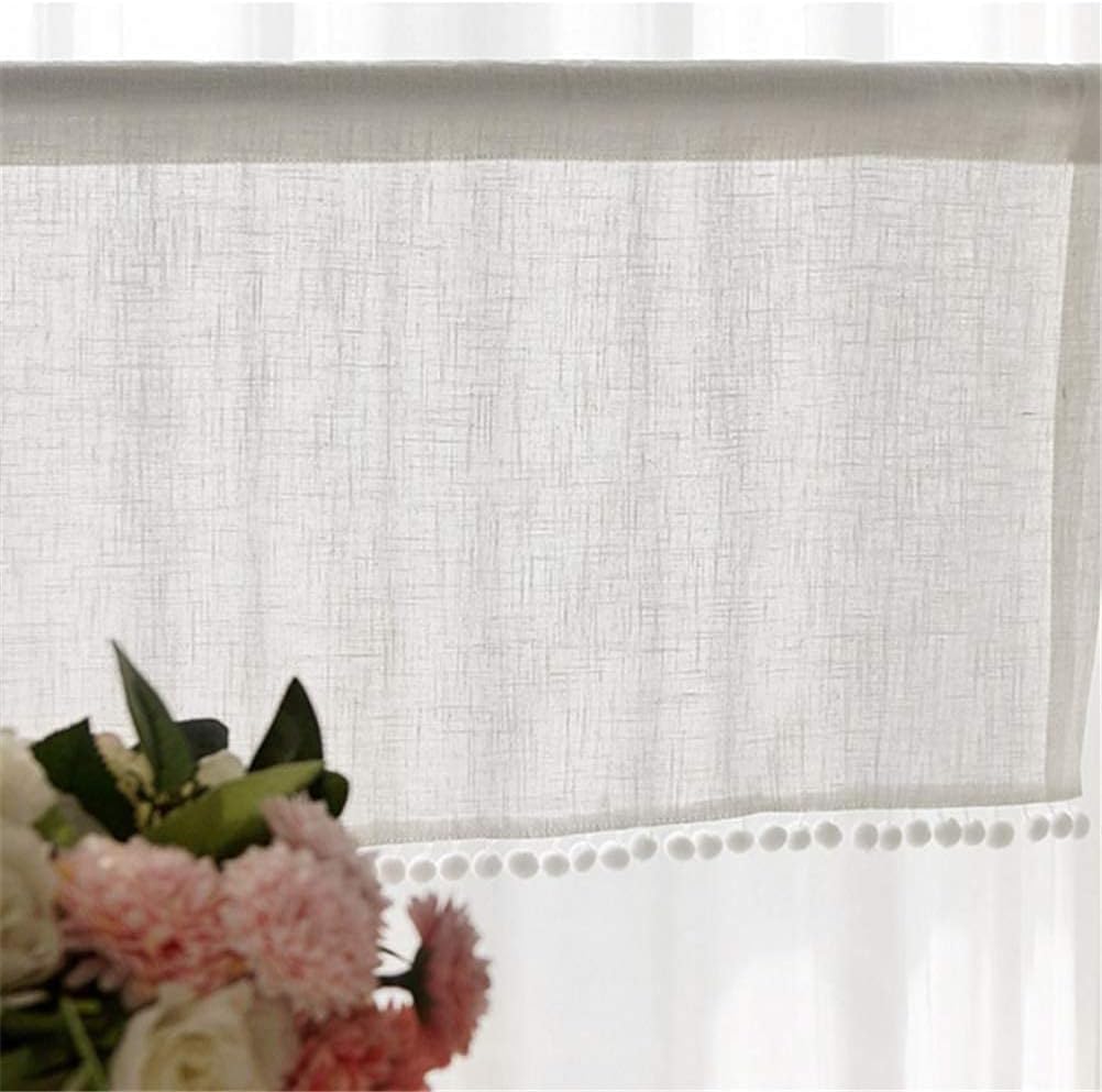Short Curtains, Blackout Curtains, Curtain Kitchen Curtain Linen Short Curtain Rural Style Window s Decor Half Curtains for Cafe Bistro Dining Room 1 Panel,300x70cm Home Kitchen Decor Short Curtain (