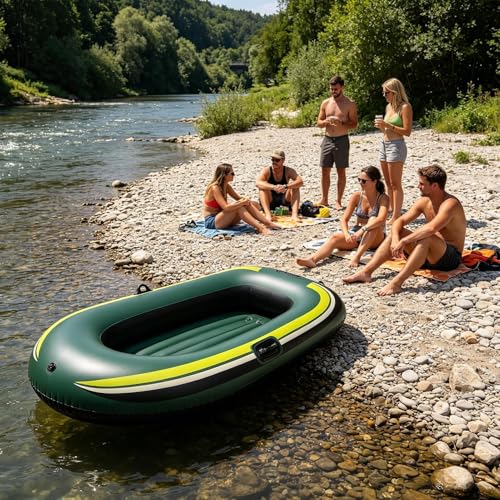 Bateau pneumatique étanche et robuste, radeau de pêche transportable avec sécurité adulte
