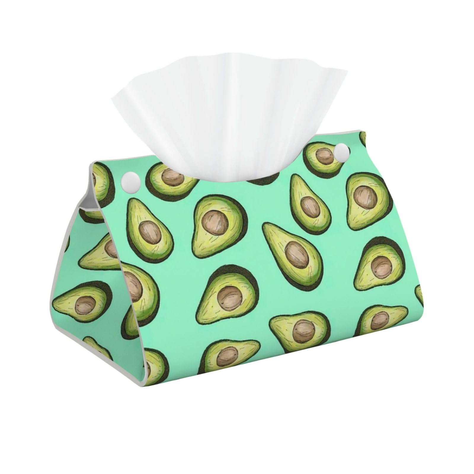 Fresh Tropical Fruit Avocado Print Long Tissue Box Cover Tissue Dispenser Box For Living Room, Office, Car, Bathroom