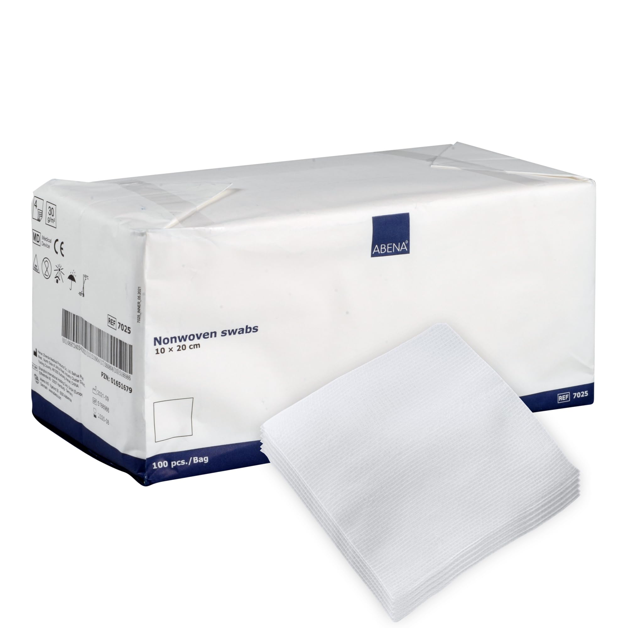 ABENAGauze Pads, 100 Pack, 10x20cm Wound Dressings, Non-Sterile, Soft Absorbent Gauze for Wound Dressing, Non-Adhesive Dressings for Wounds