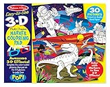 Melissa & Doug Easy-to-See 3-D Coloring Pad - Dinosaurs, Knights, Space, and More